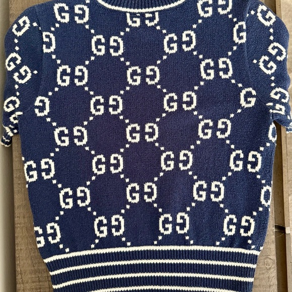 Gucci Blue and Cream Patterned Sweater - Picture 8 of 8